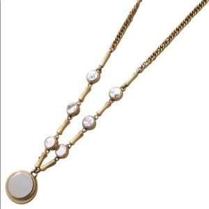 J.Crew Gold w/ Silver Circle of Mirrors Necklace